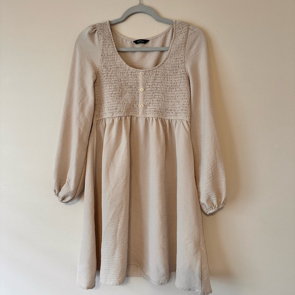 Elegant Cream Midi Dress